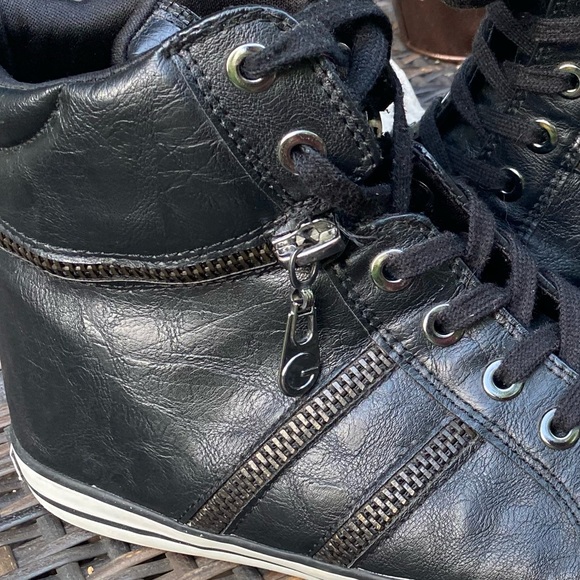 guess black high tops